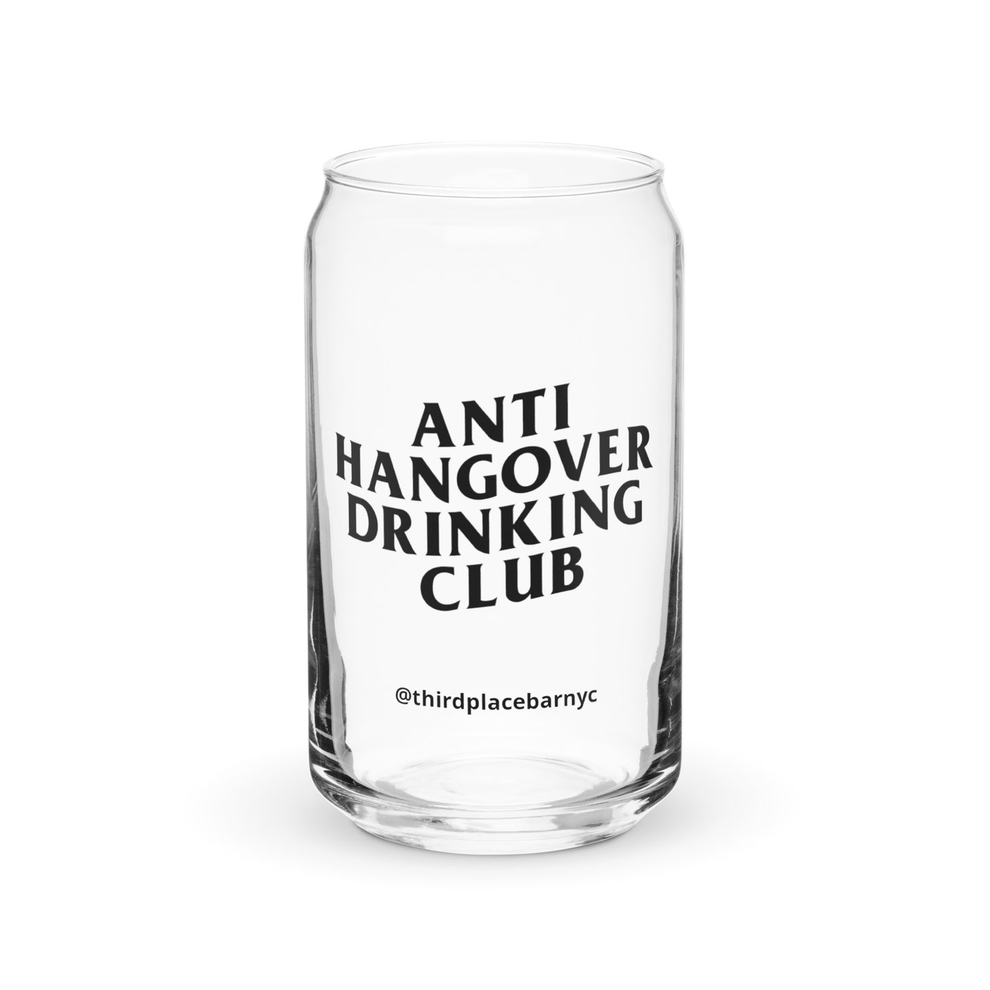 ANTI HANGOVER DRINKING CLUB 16 oz can shaped glass