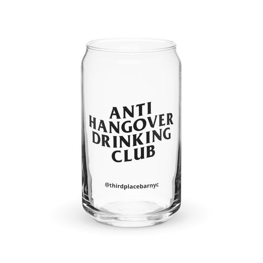ANTI HANGOVER DRINKING CLUB 16 oz can shaped glass
